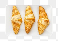 Croissants png collage element, transparent background