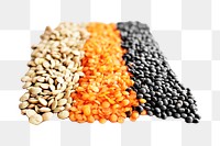 Lentils png collage element on transparent background