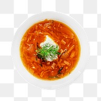 Soup png collage element, transparent background