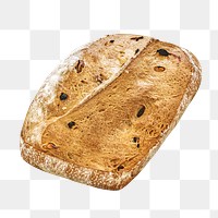 Bread png collage element, transparent background