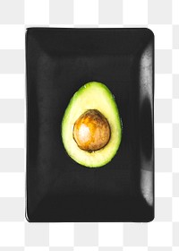 Png avocado cut, transparent background