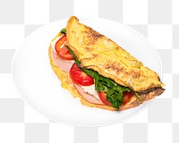 Omelet png collage element, transparent background