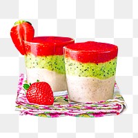 Fruit smoothie png on transparent background