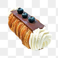 Creme roll png collage element on transparent background