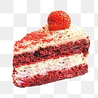 Cake png collage element, transparent background