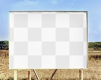 Retro billboard png mockup, editable transparent design