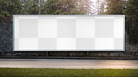 Roadside billboard png mockup, editable transparent design