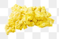 Scrambled eggs png collage element, transparent background