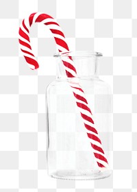 Candy cane png collage element, transparent background