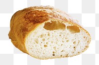 White bread  png collage element, transparent background
