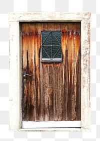 Old door png, isolated object, transparent background