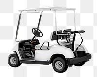 Png golf car, isolated object, transparent background