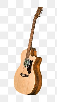 Png acoustic guitar, isolated object, transparent background