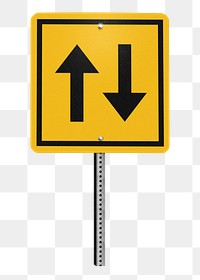 PNG Two way traffic sign   transparent background