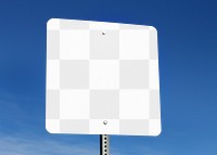 Traffic sign png mockup, editable transparent design