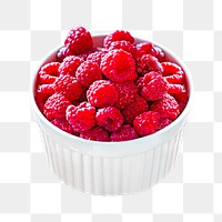 Raspberry png collage element on transparent background