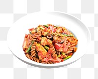 Tomato pasta png, collage element, transparent background