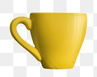 Yellow mug png transparent background