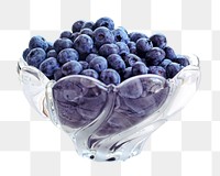 Fresh blueberries png collage element, transparent background