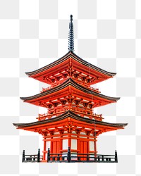 Png japanese building kiyomizu , isolated object, transparent background