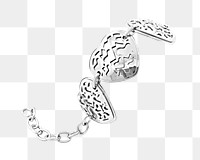 Locker pendant jewelry png heart, transparent background