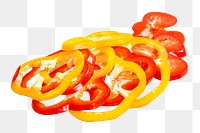 Bell pepper png collage element, transparent background