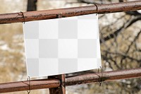 No trespassing sign png mockup, editable transparent design