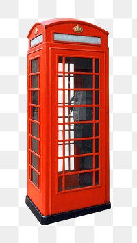 Telephone booth png collage element, transparent background