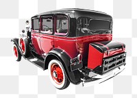 Antique car png, collage element, transparent background