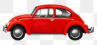 Png red vintage car, isolated object , transparent background