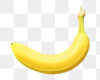 Banana fruit png collage element, transparent background