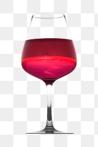 Red wine png, collage element, transparent background