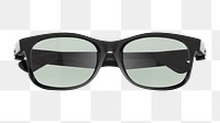 Black sunglasses png, collage element, transparent background