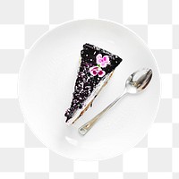 Blueberry cheesecake png collage element, transparent background