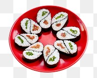 Sushi, Japanese food png collage element, transparent background