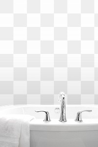 Bathroom wall png mockup, transparent design