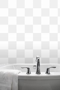 Bathroom wall png mockup, transparent design