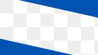 Blue diagonal png border, transparent background
