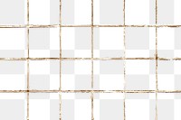 Gold glittery grid pattern png, transparent background