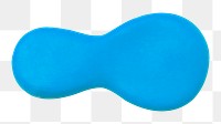 PNG blue sponge shape clay, transparent background