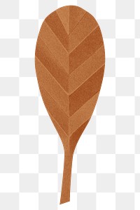 PNG brown alder leaf , paper craft element, transparent background