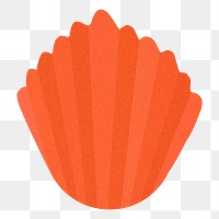 PNG orange leaf, paper craft element, transparent background