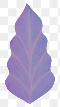 PNG purple leaf, paper craft element, transparent background