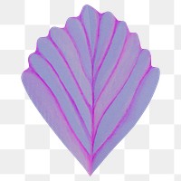 PNG purple leaf, paper craft element, transparent background