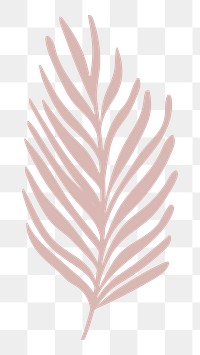 Tropical leaf png pastel illustration, transparent background