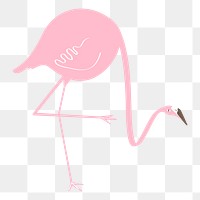 Pink flamingo png pastel illustration, transparent background