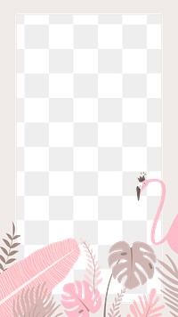 Flamingo frame png pink illustration, transparent background