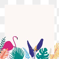 Flamingo note png element, transparent background