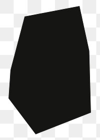 Black badge png geometric shape, transparent background