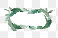 Leaf frame png geometric shape, transparent background